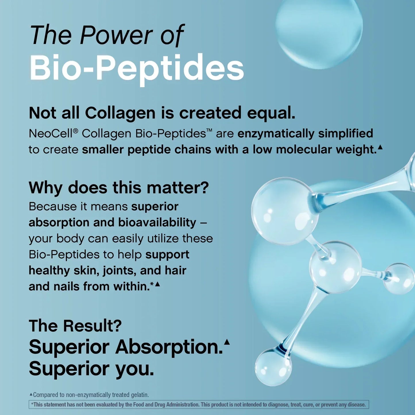 NeoCell Collagen Bio-Peptides Powder 20oz Grassfed Collagen Protein